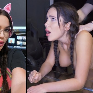 Заходит раком в грудастую крошку